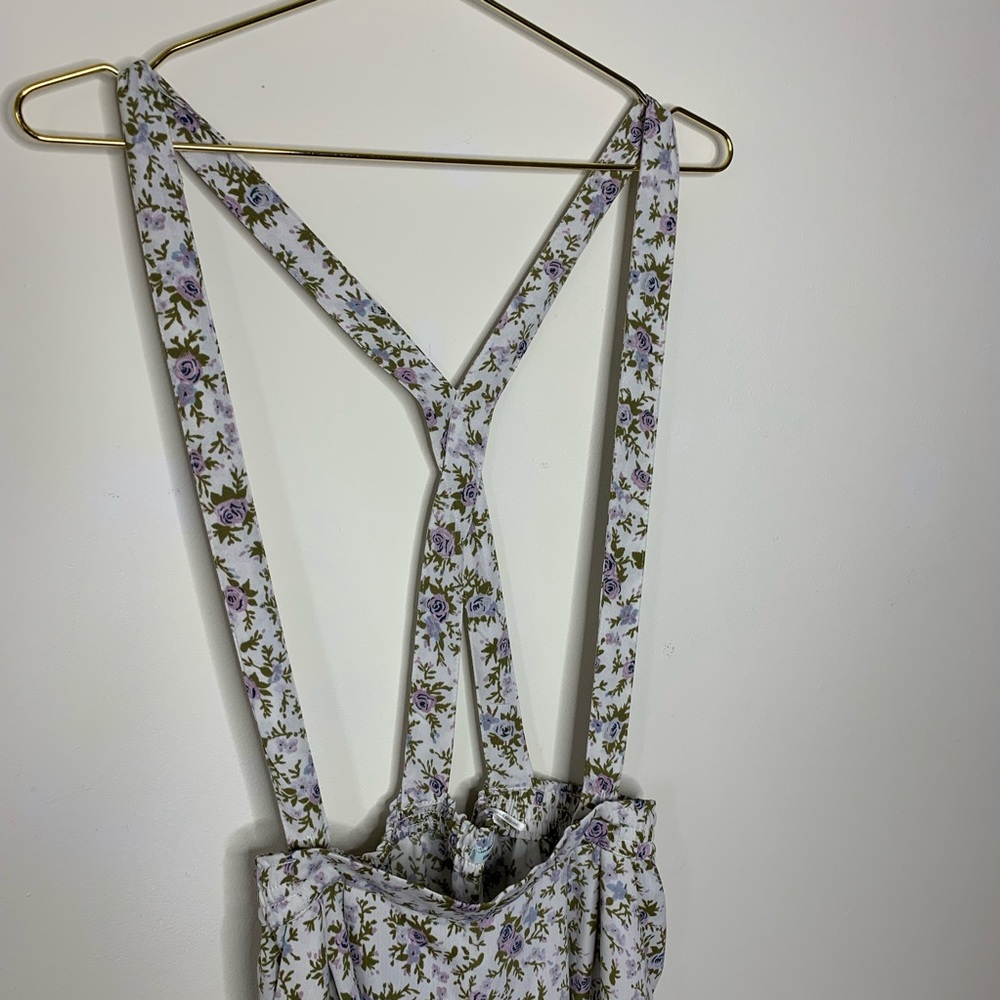 Kimchi Blue • Purple Floral Overalls - Picture 4 of 8